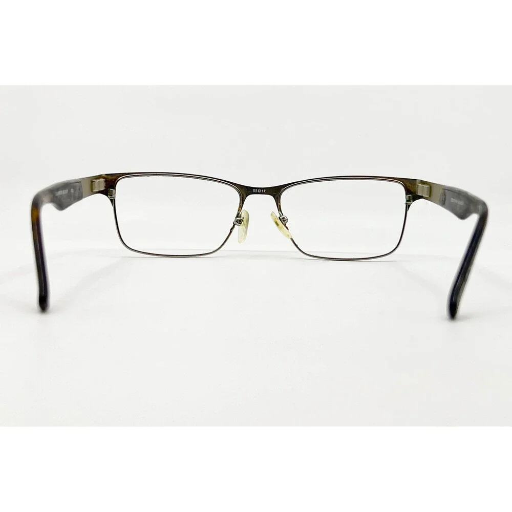 Alexander Julian Eyeglasses Mens Black Foil Tortoise Shell Rectangular 55-17-140